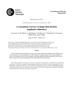 A Conceptual Overview of Single-Dish Absolute Amplitude Calibration