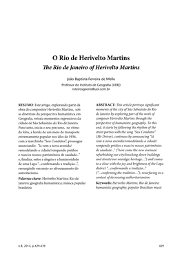 O Rio De Herivelto Martins