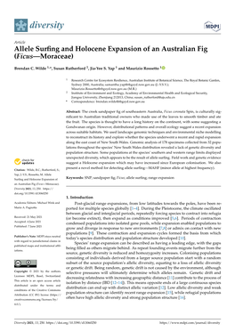 Allele Surfing and Holocene Expansion of an Australian