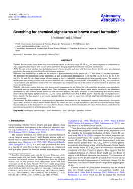 Searching for Chemical Signatures of Brown Dwarf Formation? J