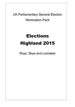 Elections Highland 2015