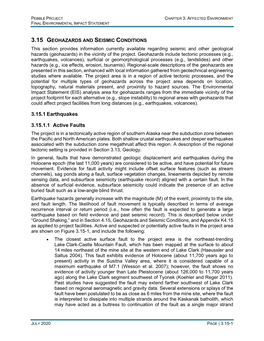 022 Section 3.15 – Geohazards and Seismic Conditions