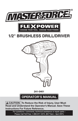 1/2" Brushless Drill/Driver