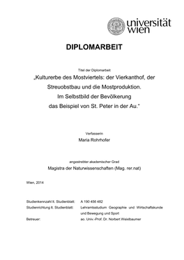 Diplomarbeit