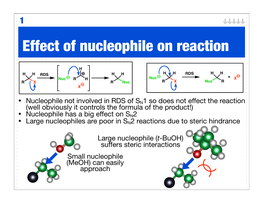 Effect of Nucleophile on Reaction