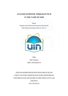 Analisis Semiotik Terhadap Film in the Name of God