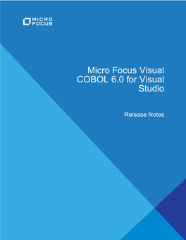Micro Focus Visual COBOL 6.0 for Visual Studio