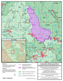 Ansel Adams Wilderness Addition Potential Recommended Wilderness Area Inyo National Forest