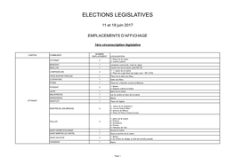 Elections Legislatives