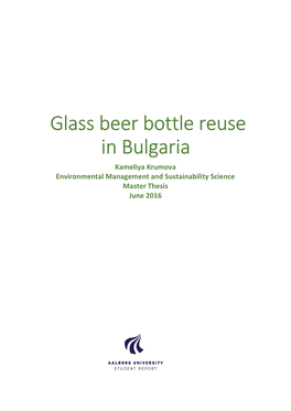 Glass Beer Bottle Reuse in Bulgaria