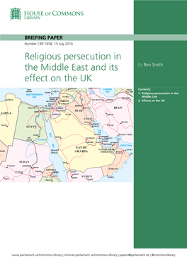 Religious Persecution in the Middle East and Its Effect on the UK