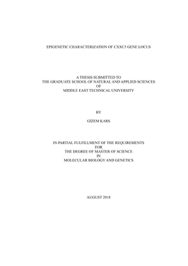 Epigenetic Characterization of Cxxc5 Gene Locus A