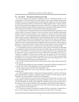 (A) CCAP Program and Payment Eligibility Shall Be Determined Based on the Circumstances of the Individuals Who Reside Together in the Same Household