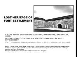 Lost Heritage of Fort Settlement