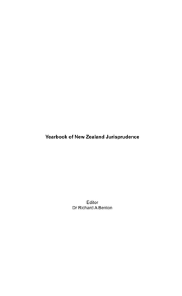 Yearbook of New Zealand Jurisprudence