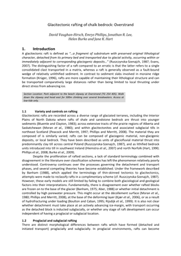 Glacitectonic Rafting of Chalk Bedrock: Overstrand 1. Introduction
