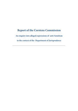 Report of the Corstens Commission
