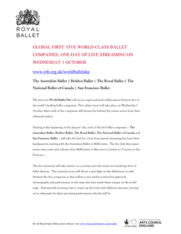 World Ballet Day 2014