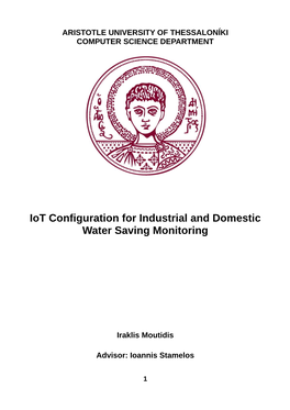 Iot Configuration for Industrial and Domestic Water Saving Monitoring