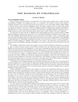 The Macraes of Strathglass