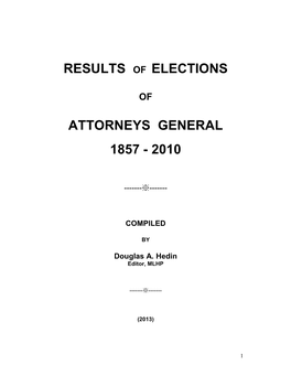 Results of Elections Attorneys General 1857