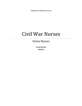 Civil War Murses