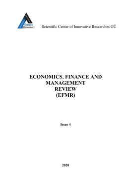 Economics, Finance and Management Review (Efmr)
