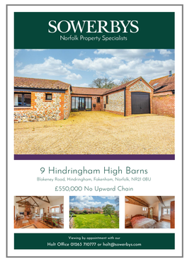 9 Hindringham High Barns Blakeney Road, Hindringham, Fakenham, Norfolk, NR21 0BU