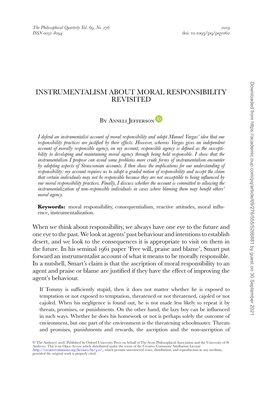 Instrumentalism About Moral Responsibility Revisited