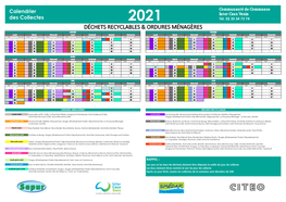 Calendrier Des Collectes