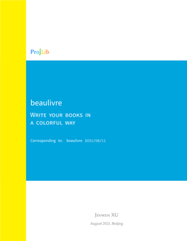 Beaulivre Write YOUR BOOKS in a COLORFUL WAY