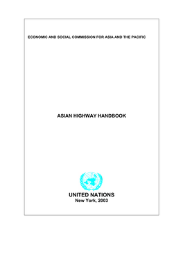 Asian Highway Handbook United Nations