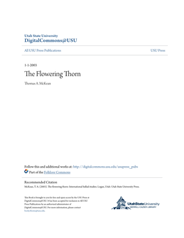 The Flowering Thorn: International Ballad Studies