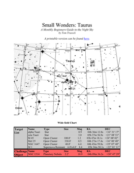 Taurus a Monthly Beginners Guide to the Night Sky by Tom Trusock