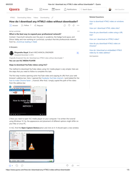 How Do I Download Any HTML5 Video Without Downloader? - Quora