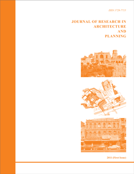 Journal of Research in Architecture and Planning