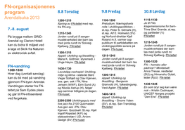 FN-Organisasjonenes Program 8.8 Torsdag 9.8 Fredag 10.8 Lørdag Arendalsuka 2013 1200-1215 1100-1200 1115-1130 Åpning Av FN-Teltet Med Rep