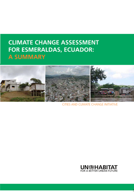Climate Change Assessment for Esmeraldas, ECUADOR: a Summary