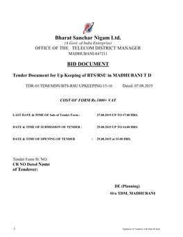 Bharat Sanchar Nigam Ltd. (A Govt