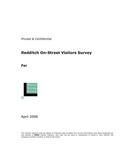 Redditch On-Street Visitors Survey