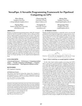 Versapipe: a Versatile Programming Framework for Pipelined Computing on GPU