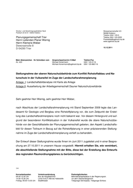 Planungsgemeinschaft Trier Herrn Leitenden Planer Wernig Herrn