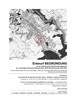 Entwurf BEGRÜNDUNG Zur 34