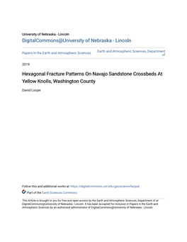 Hexagonal Fracture Patterns on Navajo Sandstone Crossbeds at Yellow Knolls, Washington County