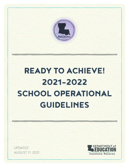 2021-2022 School Operational Guidelines