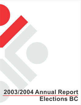 Elections BC 2003-2004 Annual Report