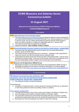 Coronavirus Bulletin 20210823