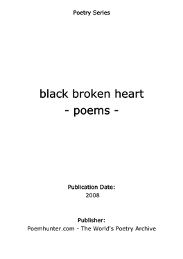 Black Broken Heart - Poems