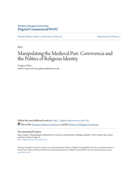 Convivencia and the Politics of Religious Identity Gregory Baker Western Oregon University, Gbaker12@Mail.Wou.Edu