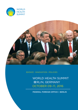 World Health Summit Berlin, Germany October 09–11, 2016